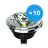 Multipack 10x Noxion Lucent LED Spot GU10 AR111 12W 600lm 40D - 930 Warm White | Best Colour Rendering - Dimmable - Replaces 50W